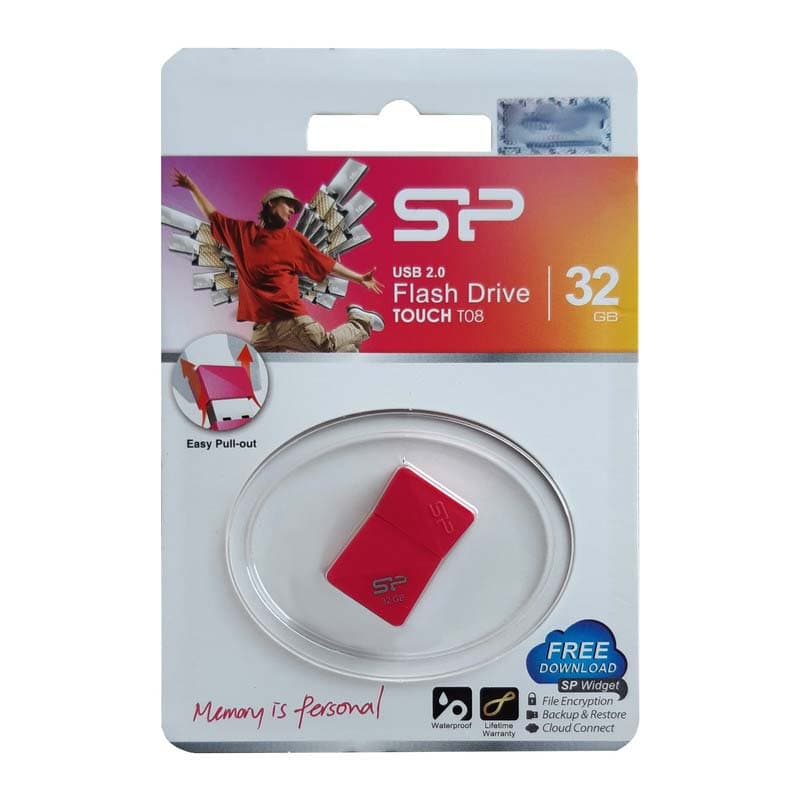 فلش مموری سیلیکون پاور مدل T08 با ظرفیت 32 گیگابایت ا Silicon Power Touch T08 Flash Memory 32GB کد 3794