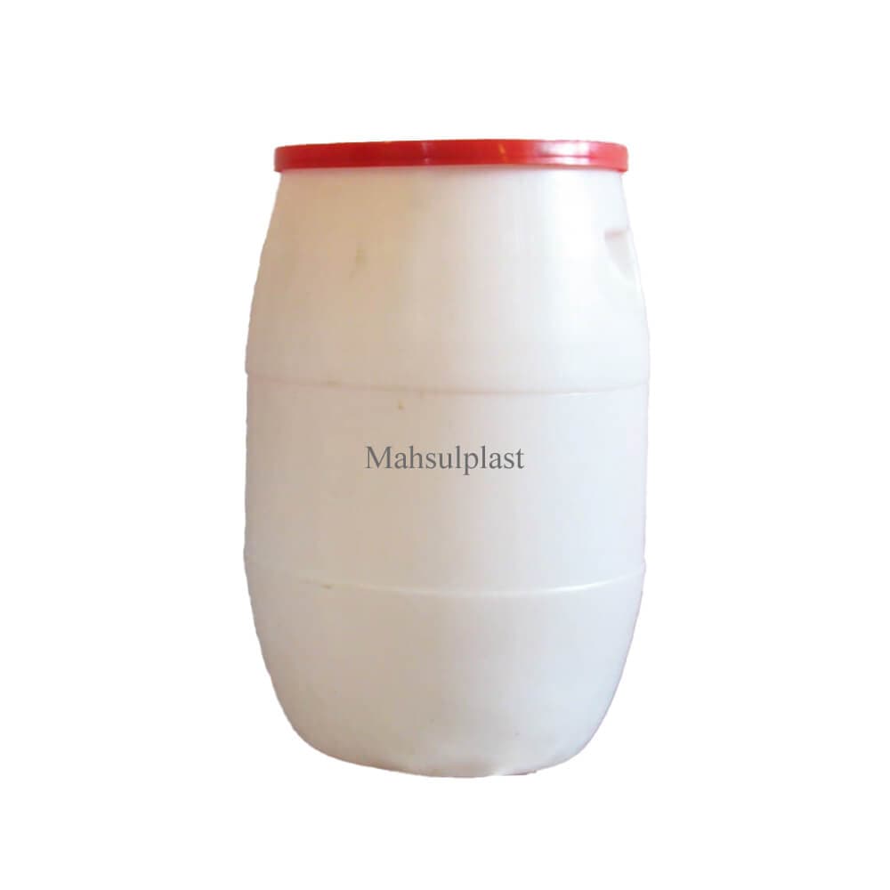 بشکه 60 لیتری درب ساده سفید