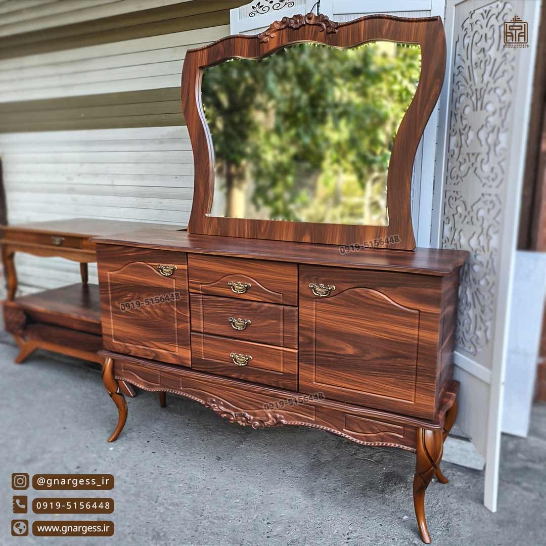 آینه کنسول پیچک ام دی اف با عایق وکیوم ضد آب