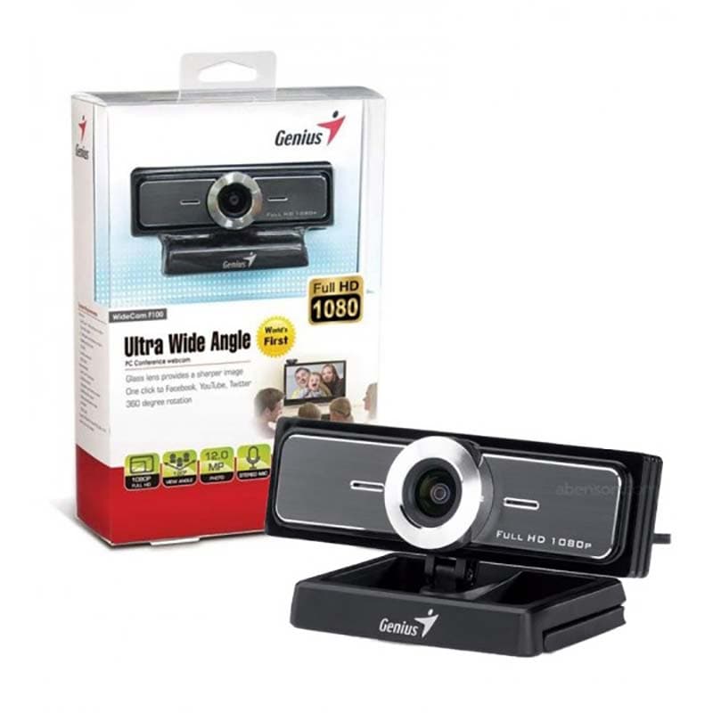 وب کم جنیوس مدل F100 ا Genius F100 Full HD Black Webcam کد 0136 — تصویر ۲
