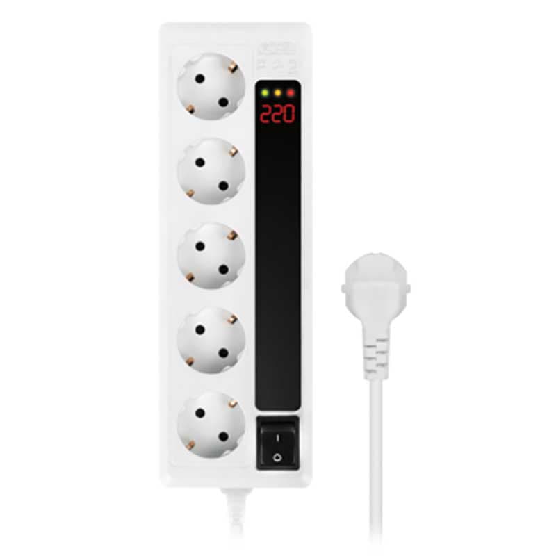 محافظ و چند راهی برق 3 متری گرین لاین GLP105D ا GREEN LINE GLP105D 3m Power Strip Protector کد 6193