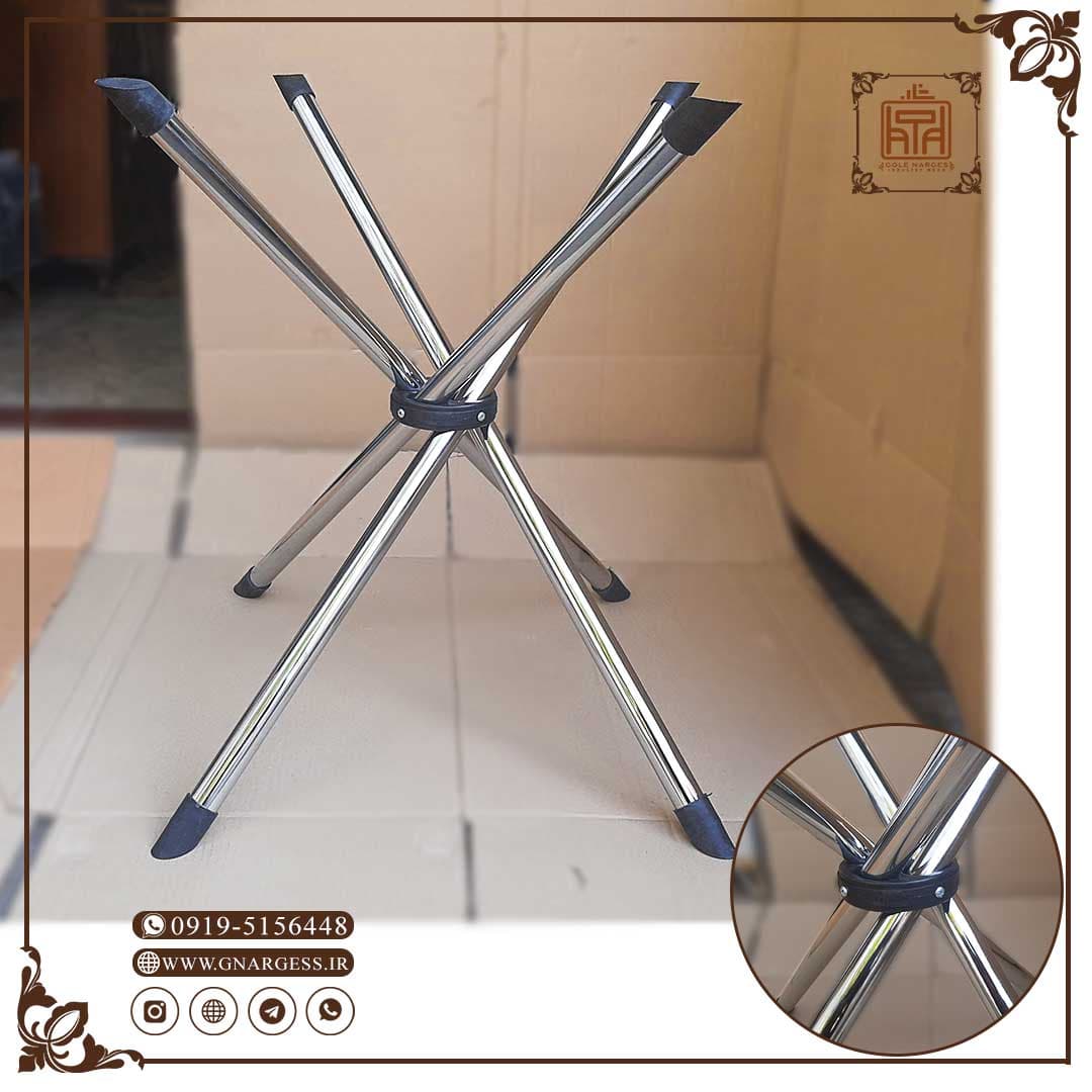پایه میز تاشو فلزی خورشیدی طرح خرچنگی