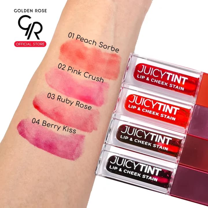 تینت لب و گونه جویسی Juicy Tint Lip & Cheek گلدن رز — تصویر ۱۱