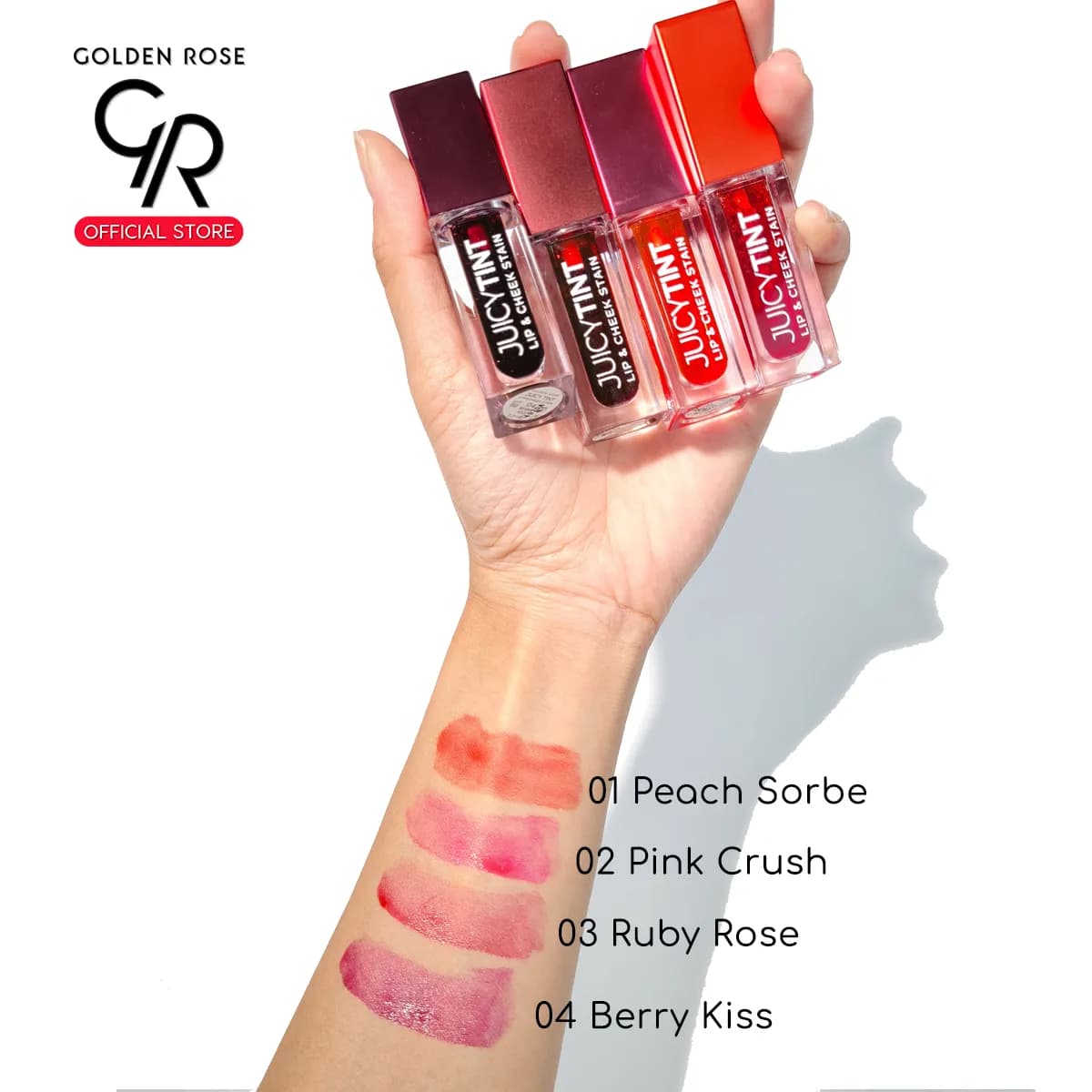 تینت لب و گونه جویسی Juicy Tint Lip & Cheek گلدن رز — تصویر ۶