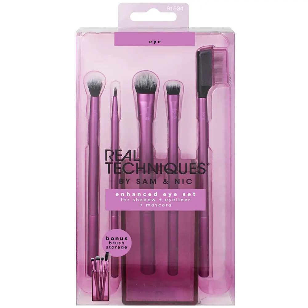 ست براش آرایش چشم ۸ عددی ریل تکنیک مدل Evryday Eye Essentials
