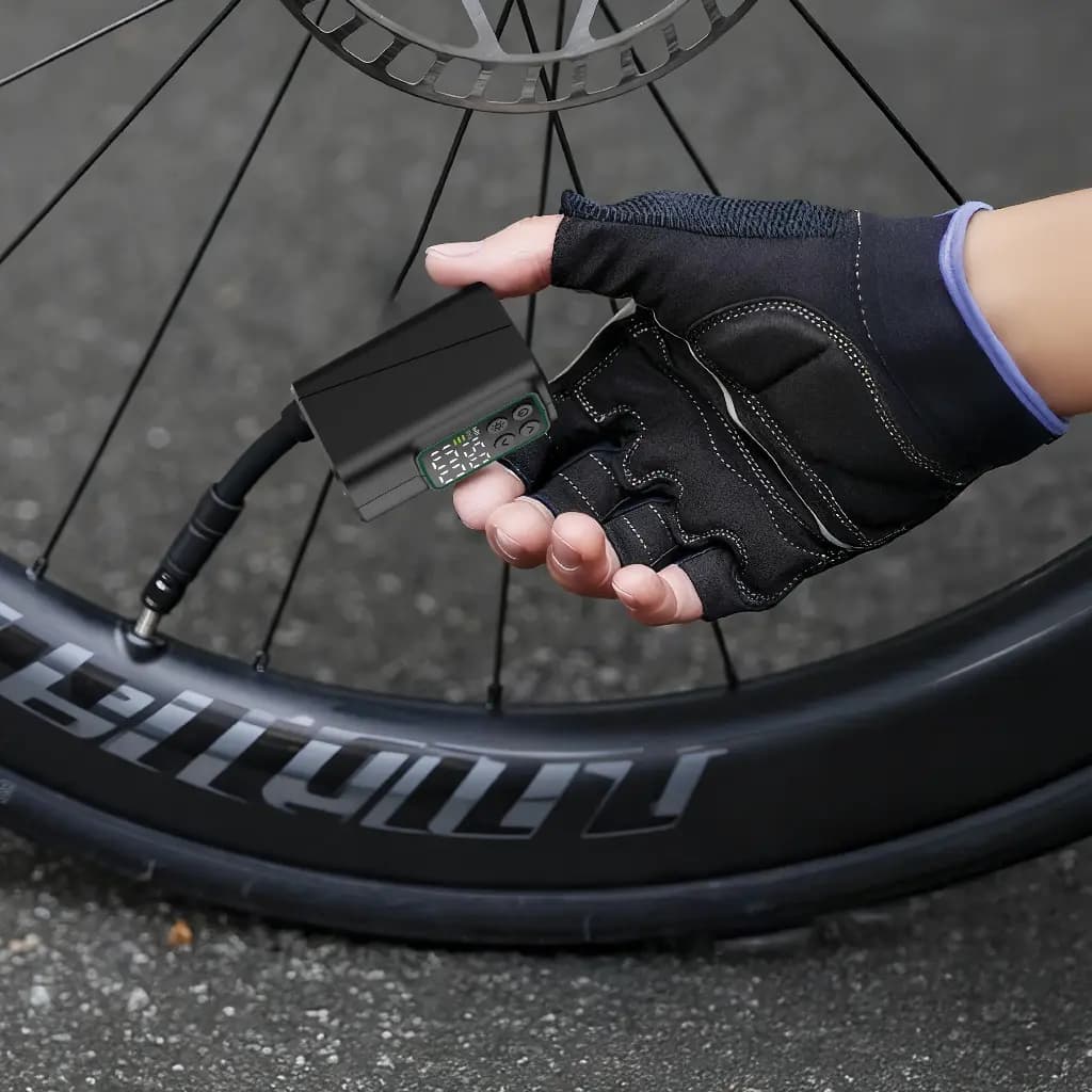 پمپ باد شارژی دوچرخه و موتور گرین لاین Green Lion GL-A5 Tire Inflator — تصویر ۹