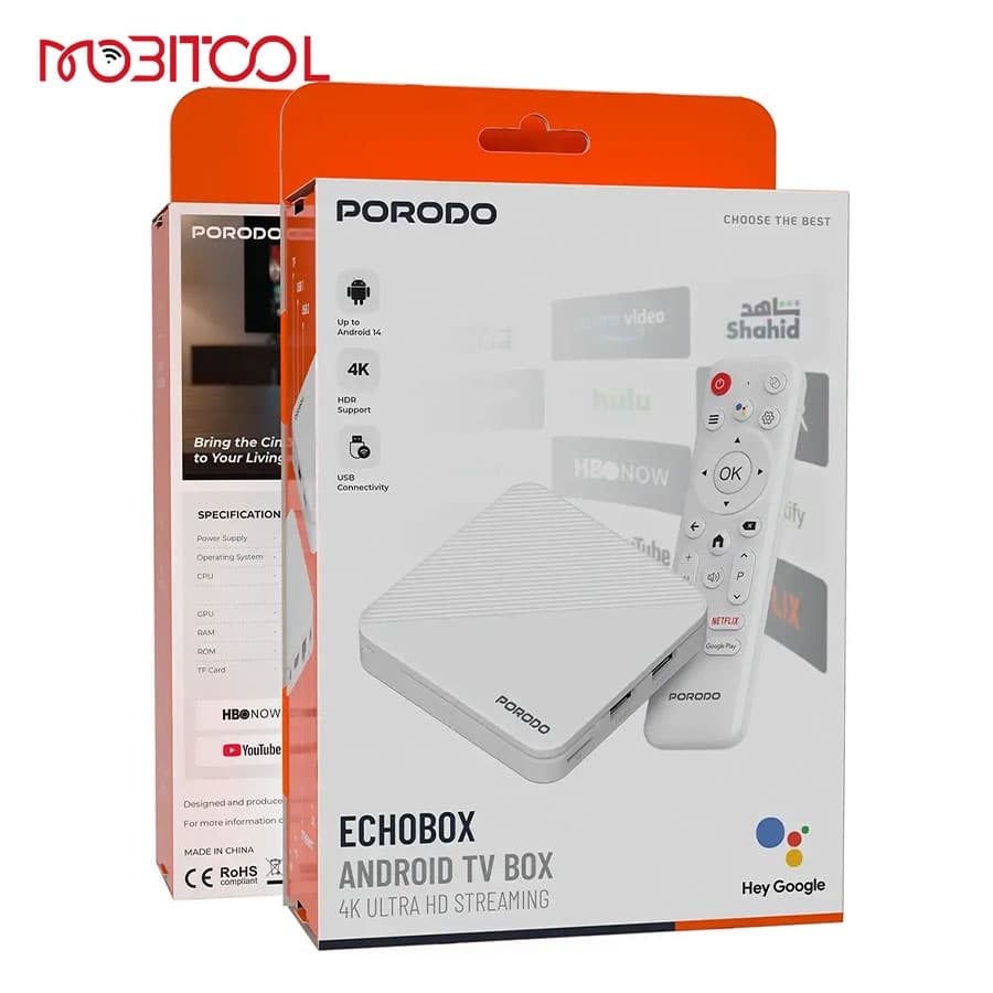 اندروید باکس 4K پرودو Porodo Echobox Android TV Box PDH96MAX — تصویر ۷