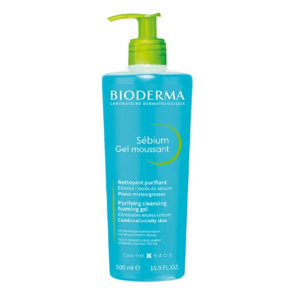 ژل فوم شستشوی صورت بایودرما مدل Sebium مناسب پوست مختلط و چرب 500 میل