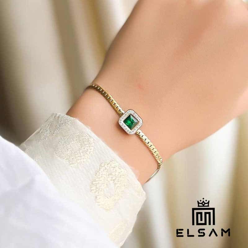 دستبند کارتیر نگین دار کد ES-2015