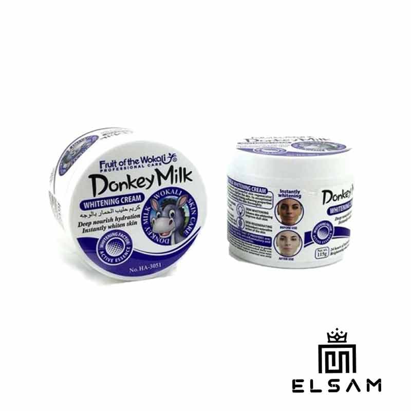 کرم روشن کننده شیر الاغ ووکالی Wokali donkey milk whitening cream — تصویر ۲