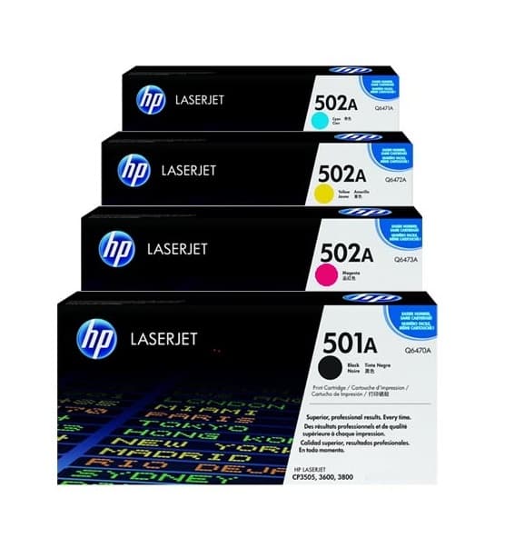 کارتریج چهار رنگ اچ پی (hp) 501A , 502A