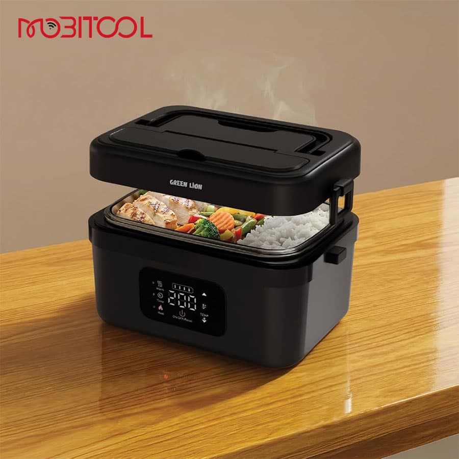ظرف غذای گرم کن شارژی قابل حمل گرین لاین Green lion Portable Lunch Box GLB-30 — تصویر ۴