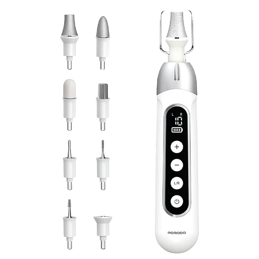 سوهان برقی 8 کاره پدیکور و مانیکور پرودو Porodo 8-In-1 Rechargeable Electric Nail Drill PDLFSTAOL12