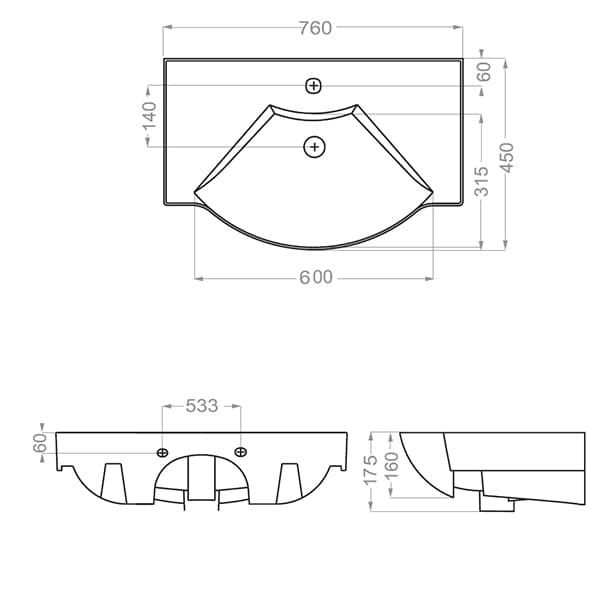 ست روشویی کابینتی لیندا 75 — تصویر ۱۲