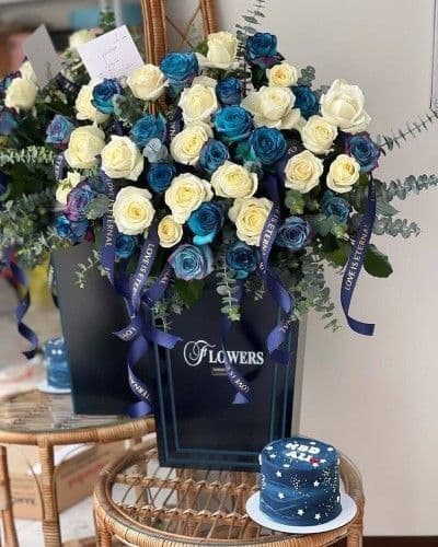 گل با کیک تولد برای مرد 2054