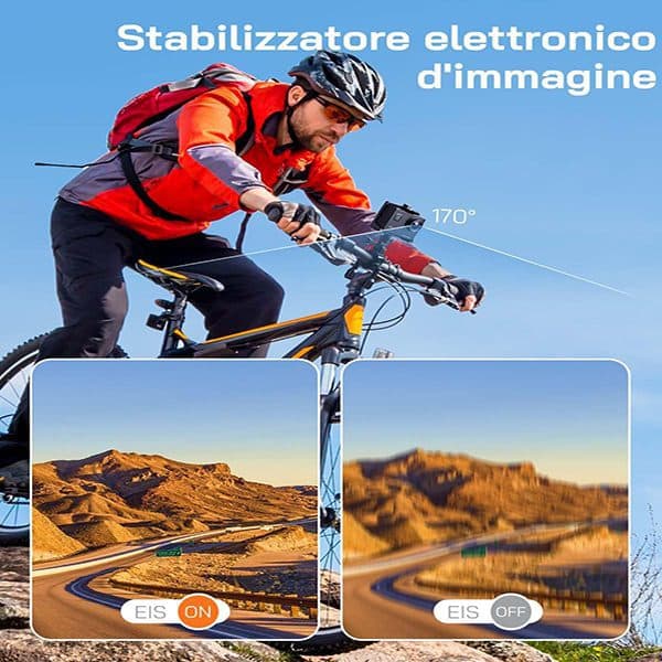 دوربین فیلمبرداری ورزشی WOLFANG GA100 – اکشن کمِرا با لرزش‌گیر EIS — تصویر ۷