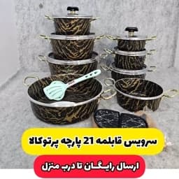 سرویس قابلمه 21 پارچه پرتو(طرح ماموت) — تصویر ۳
