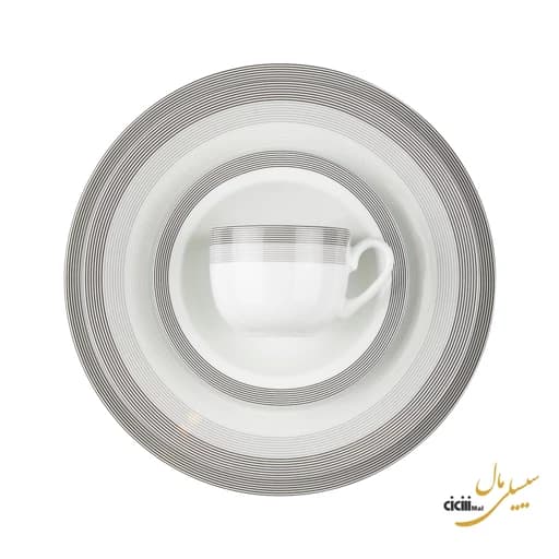 سرویس غذاخوری چینی زرین ایران ایتالیا اف سیلور لاینر