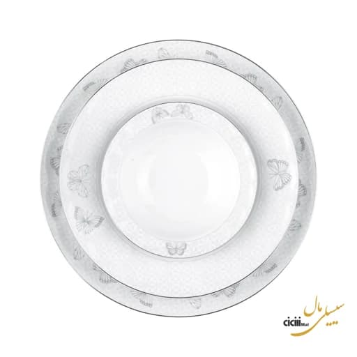 سرویس غذاخوری چینی زرین ایران نئوکلاسیک هوراند پلاتینی — تصویر ۲
