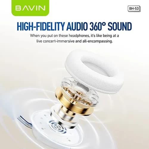 هدفون بلوتوث باوین Bavin BH-53 — تصویر ۷