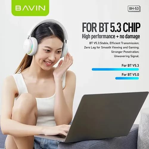 هدفون بلوتوث باوین Bavin BH-53 — تصویر ۱۱