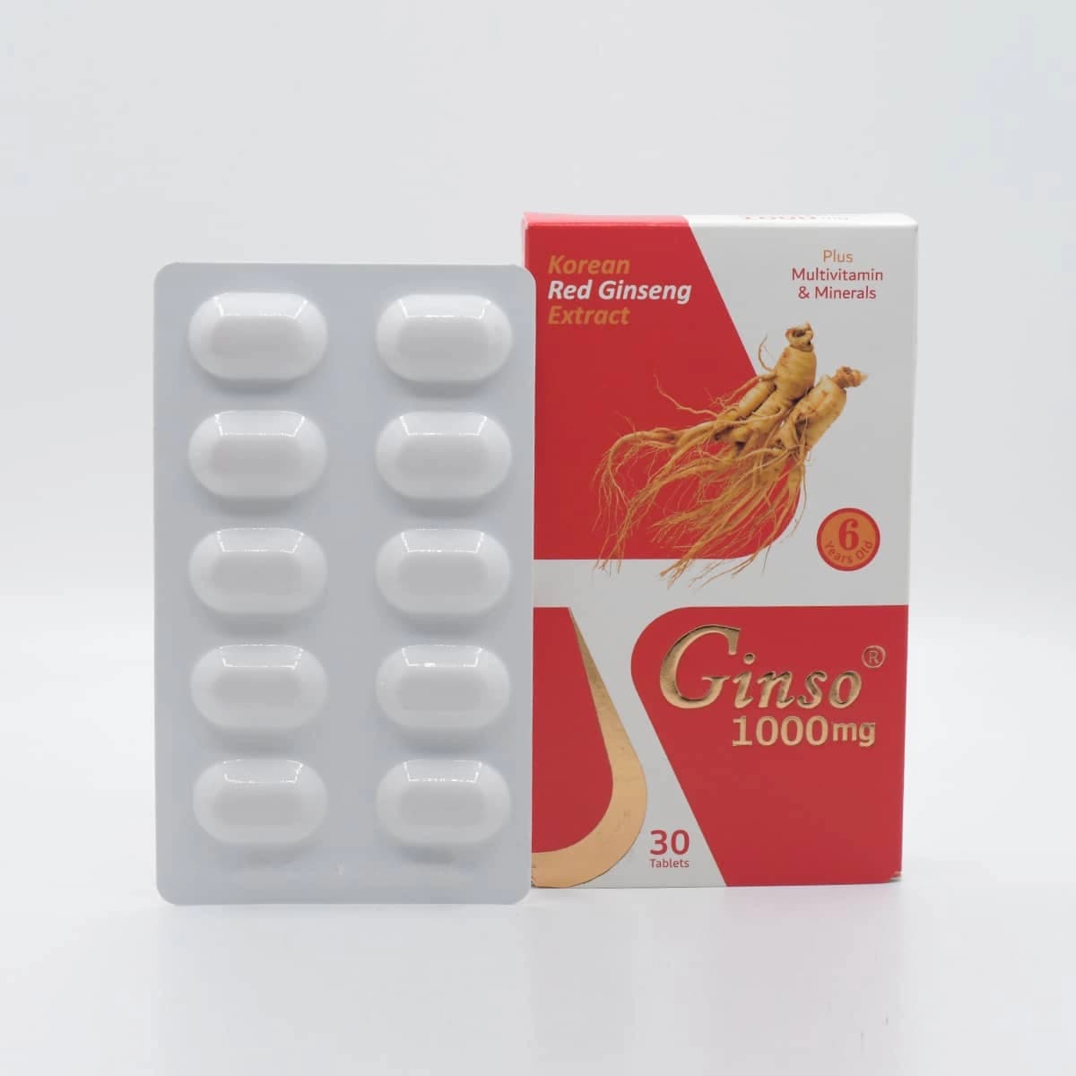 قرص رد جینسینگ جینسو ۳۰ عددی | GINSO Red Ginseng 30 Tablets — تصویر ۴