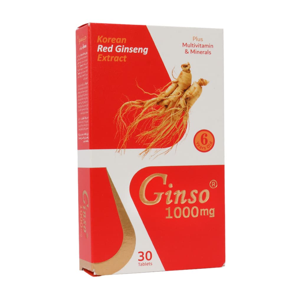 قرص رد جینسینگ جینسو ۳۰ عددی | GINSO Red Ginseng 30 Tablets — تصویر ۵