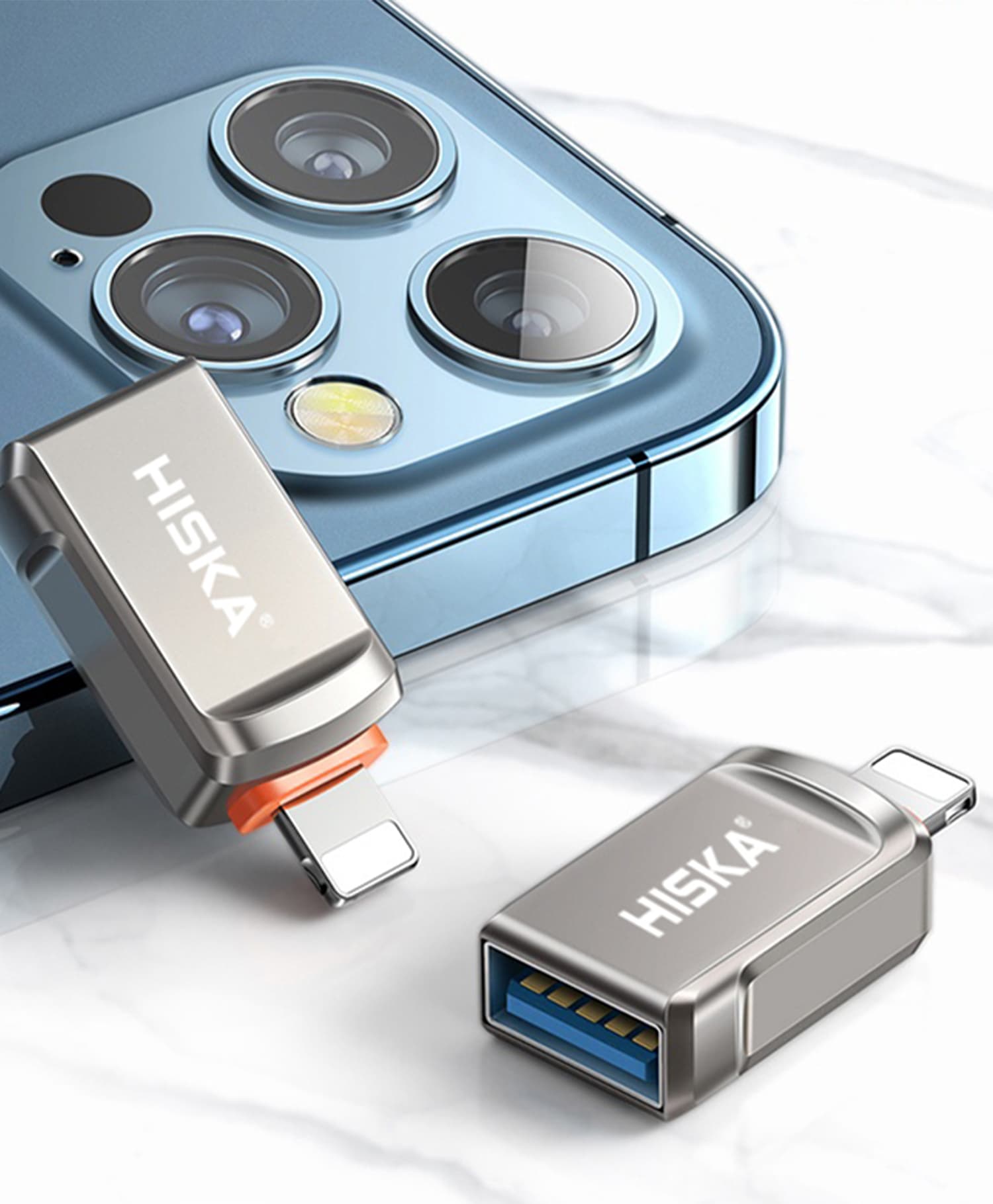 مبدل OTG لایتنینگ به USB هیسکا HISKA مدل H1 — تصویر ۵