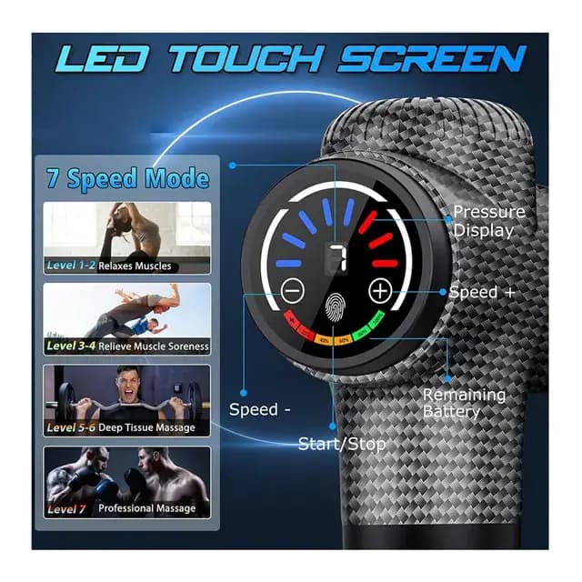 ماساژور تفنگی برند Teloco مدل X8 — تصویر ۸