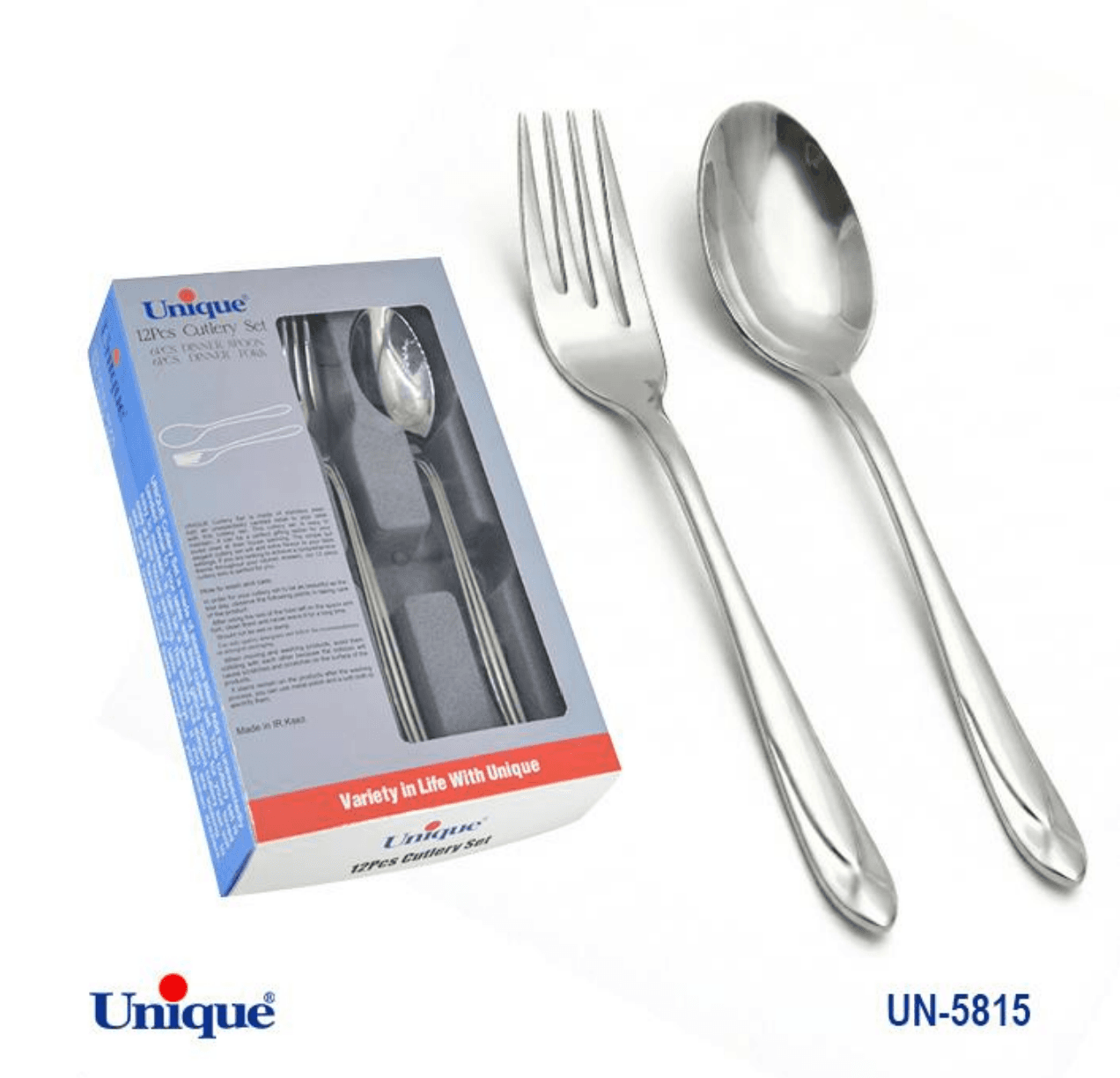 قاشق و چنگال تک استیل UN- 5815