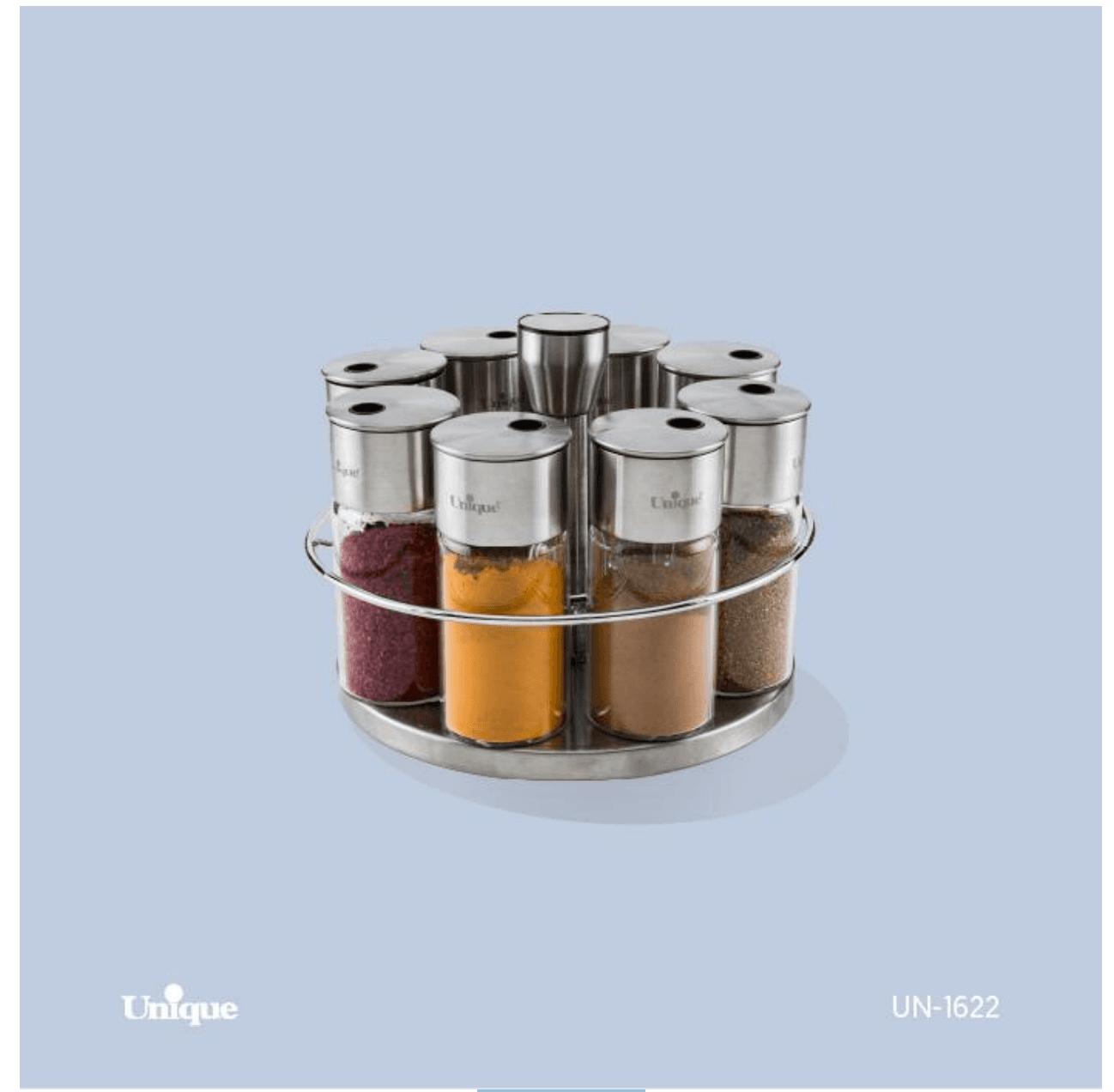 ست ادویه 8 عددی استیل گردان UN- 1622