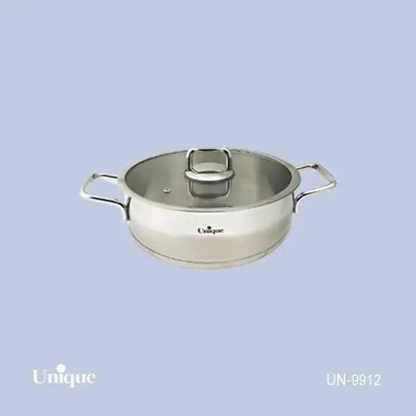 تابه استیل یونیک سایز 24 مدل فلت کد UN-9912