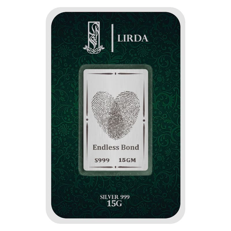شمش نقره مدل Endless Bound قلب با اثرانگشت 15