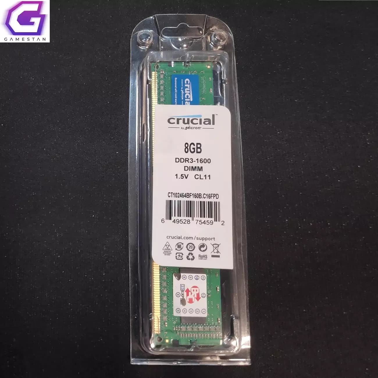 رم کامپیوتر کروشیال Crucial DDR3-1600 8GB — تصویر ۳