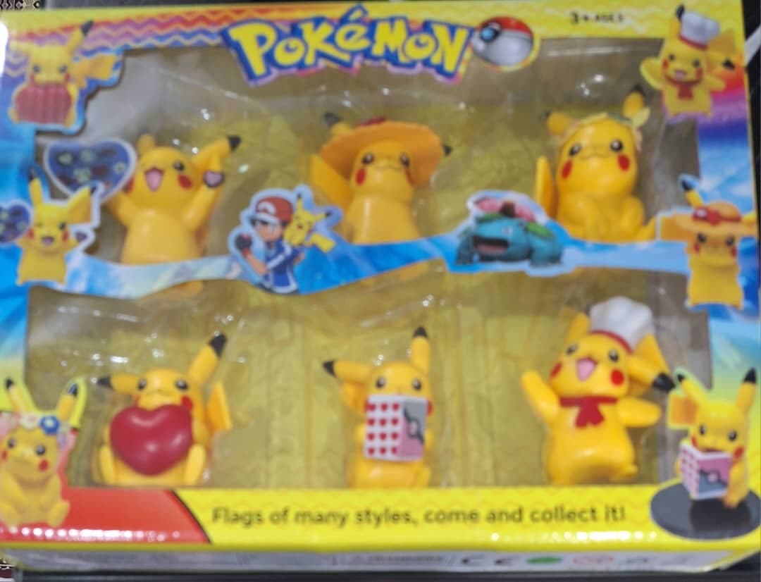 فیگور مدل پوکمون Pokemon مجموعه 6 عددی ایتم 1018 — تصویر ۴