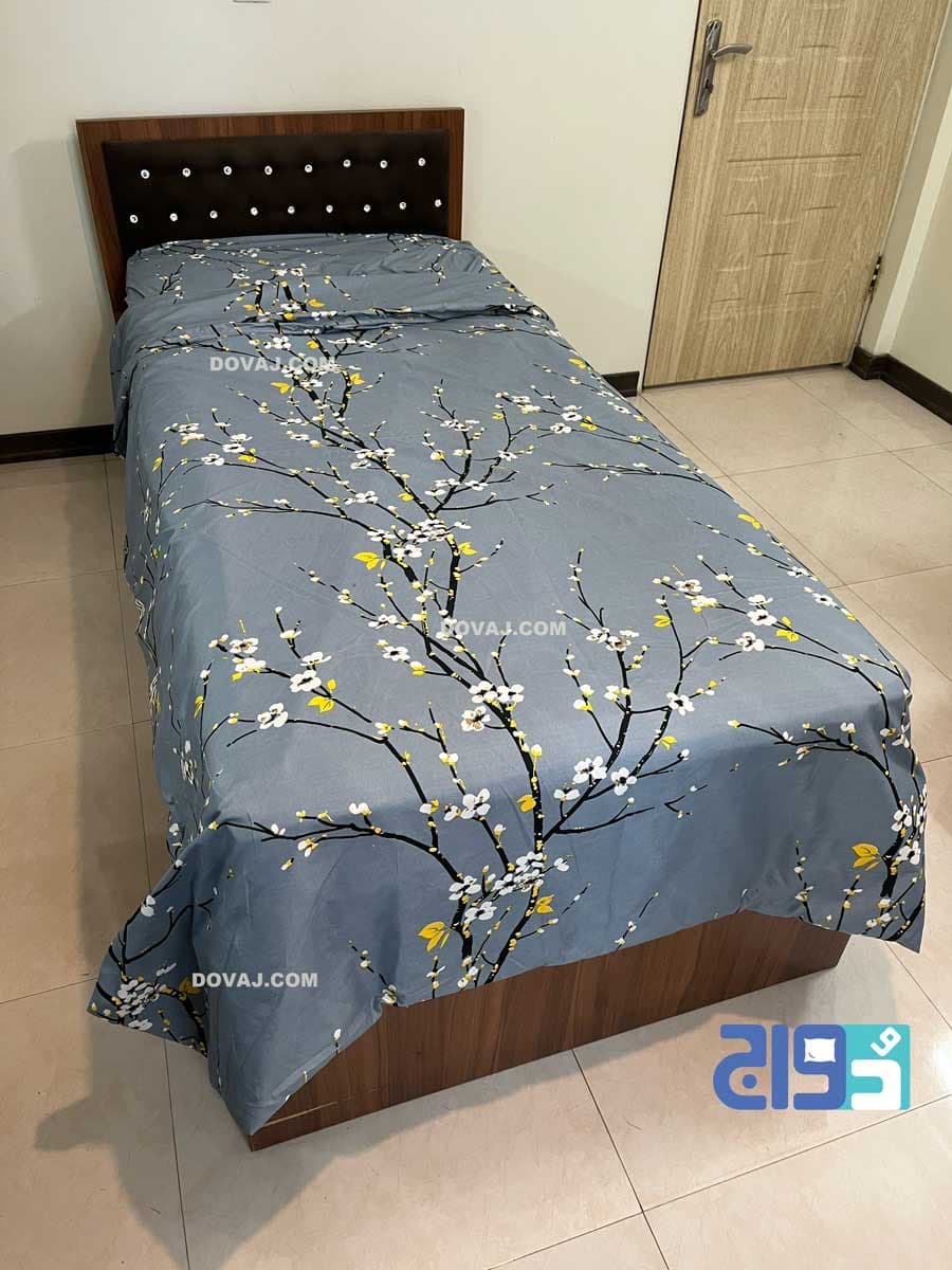 ست کاور لحافی یکنفره مدل زنبق(طوسی) کد 140209232 — تصویر ۴
