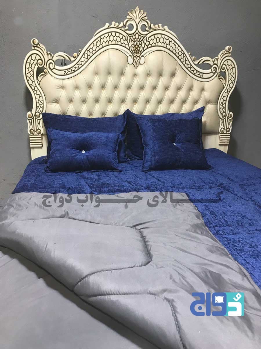 سرویس 8تکه لحاف مخمل شانل سرمهای + (۲نازبالش هدیه) کد 140208153 — تصویر ۶