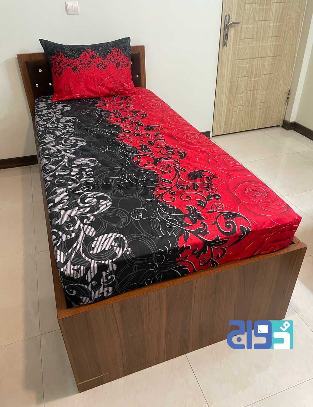 روتختی کشدار تخت عرض 90 مدل گل رز کد 140208141