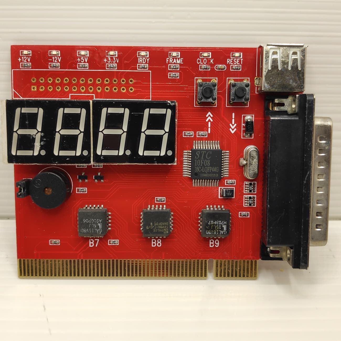 دیباگر اینترنال مادربرد با 8 سگمنت مدل Lemontech Debug PCI Card