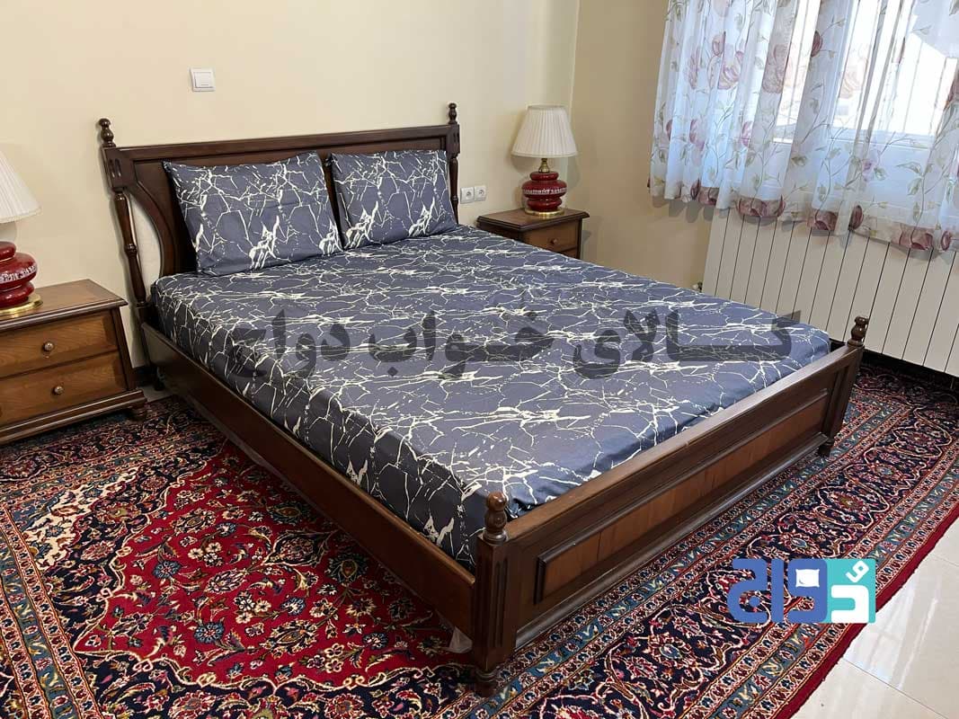 ملحفه کشدار (کاور) تشک طبی دونفره گرانیتی کد 140208031