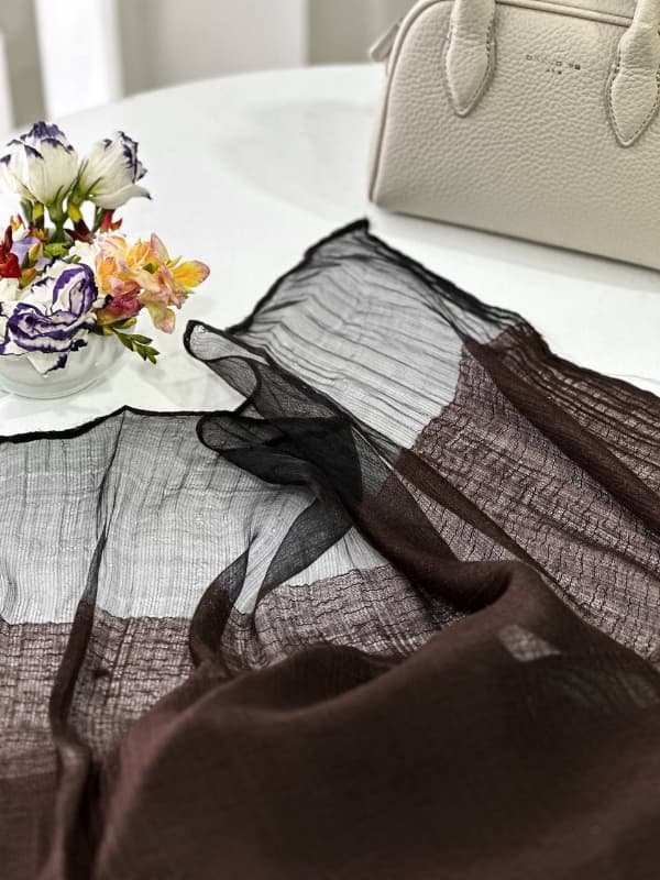 شال دوتکه ویسکوز و حریر شیشه‌ای — تصویر ۳