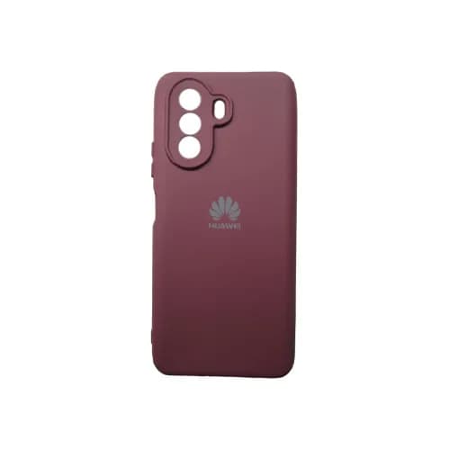 قاب سیلیکونی High Copy لوگودار Huawei Nova Y70 زرشکی