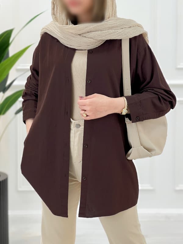 شومیز بیتا – شکلاتی