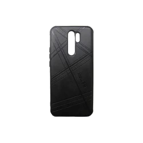 قاب طرح چرم Remax مدل Xiaomi Redmi 9 Prime مشکی