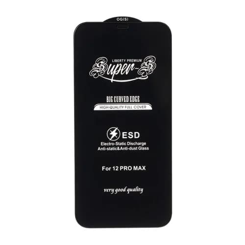 محافظ صفحه نمایش شیشه ای آنتی استاتیک Super S-OG مدل iPhone 12 Pro Max – مشکی
