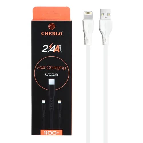 کابل شارژ 1.1 متری فست آیفون CHERLO مدل CH-IP09 – سفید — تصویر ۳