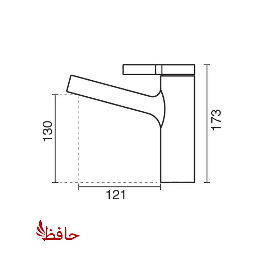 شیر روشویی کی دبلیو سی مدل آوا مشکی KWC — تصویر ۷