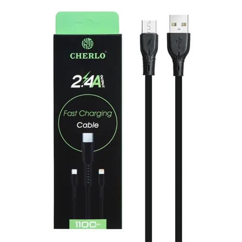 کابل شارژ 1.1 متری فست اندروید CHERLO مدل CH-V809 – مشکی — تصویر ۲