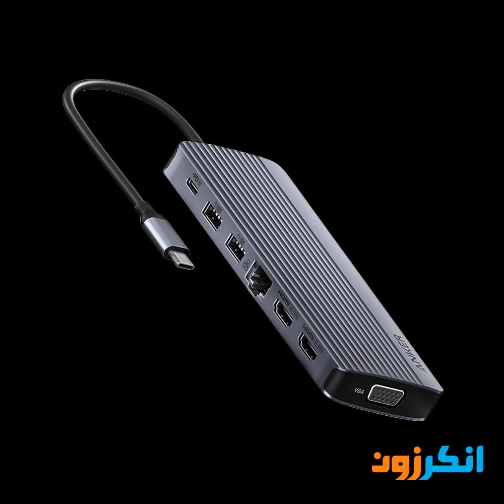 هاب USB-C انکر با 14 پورت خروجی مدل A8389