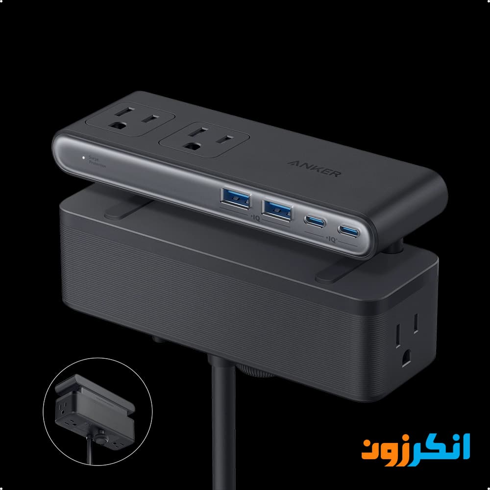 شارژر رومیزی نانو 70 وات انکر با ده پورت خروجی مدل A9196